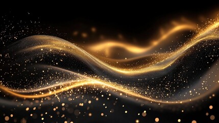 Fototapeta premium Abstract Golden Wave Pattern Design