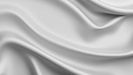 Elegant Draped Silver Silk Fabric Texture Background Design Perfect for luxury product presentations or website banners