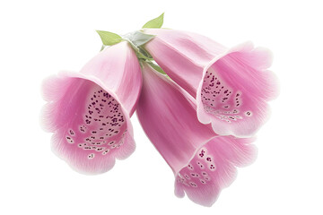 Pink Foxglove Blooms Close Up