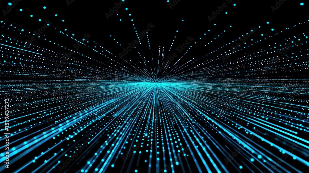 Aufkleber digital network pathway in cyberspace