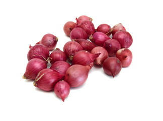 Red onion isolated on white background 