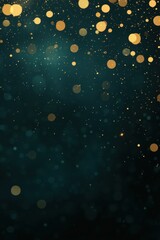 Golden bokeh on a dark teal background