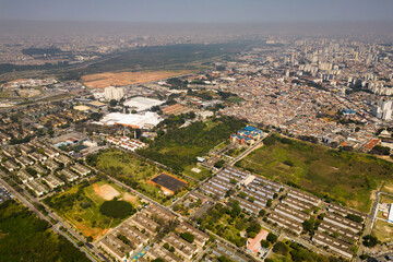 Guarulhos City Aerial View in Sao Paulo Metropolitan Area, Brazil