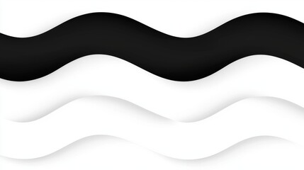 Abstract Black and White Wave Background Design for Modern Presentations