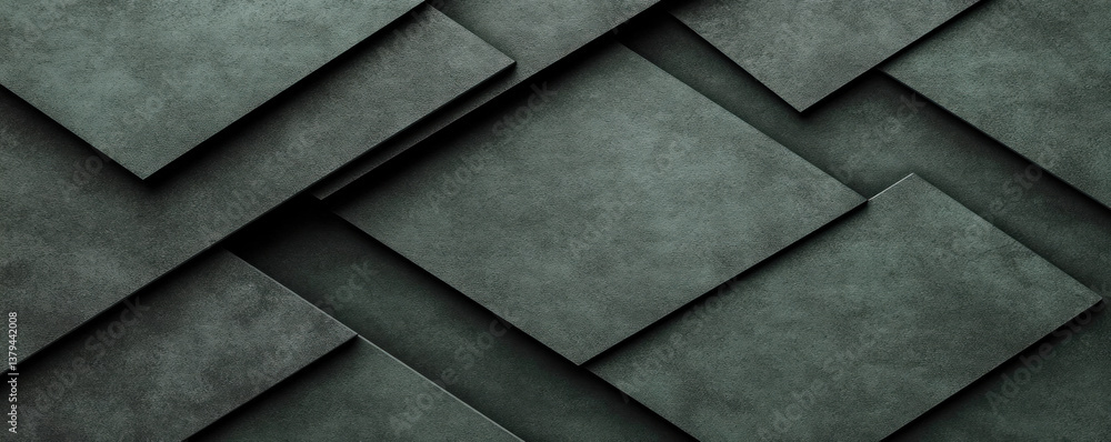 Poster a black and white photo of a roof with a pattern of squares. the squares are of different sizes and 
