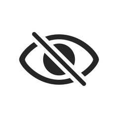 Outlined Hidden Eye Icon