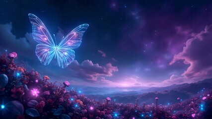 butterfly flying over vibrant natures colorful hd wallpeper