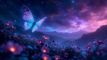 butterfly flying over vibrant natures colorful hd wallpeper