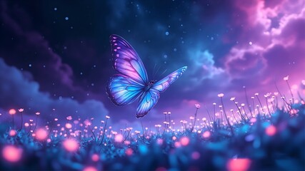 butterfly flying over vibrant natures colorful hd wallpeper