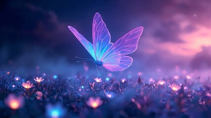 butterfly flying over vibrant natures colorful hd wallpeper