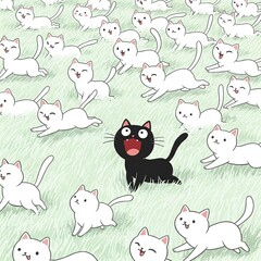 running laughing cats