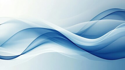 Abstract Blue and White Wave Design