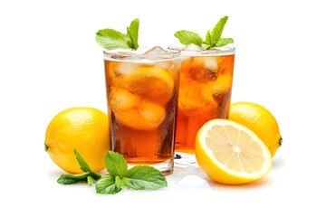 Refreshing Iced Tea with Lemon & Mint