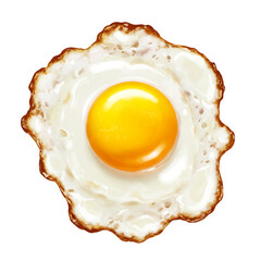 fried egg isolated on white background 