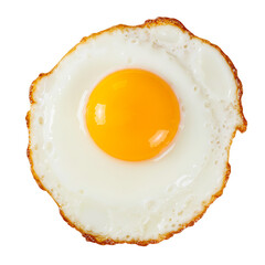 fried egg isolated on white background 