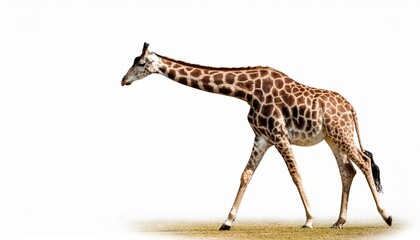 Fototapeta premium giraffe isolated on white