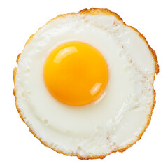 fried egg isolated on white background 