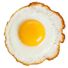 fried egg isolated on white background 