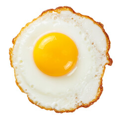 fried egg isolated on white background 