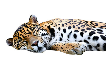 Obraz premium Jaguar Sleeps Peacefully, Wild Cat Resting