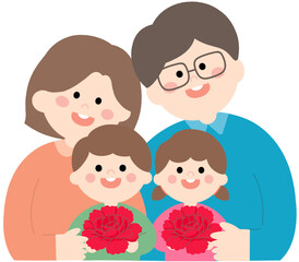 happy family with baby