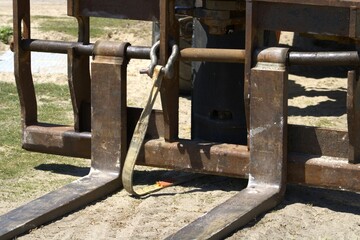 construction machine equipment forklift with hook