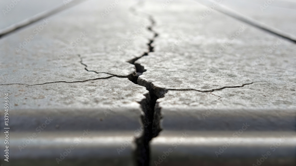Aufkleber cracks in concrete reveal strength and testing of engineering materials, showcasing impact of time a