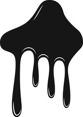 Rounded oil blob with a dripping effect and flowing edges.