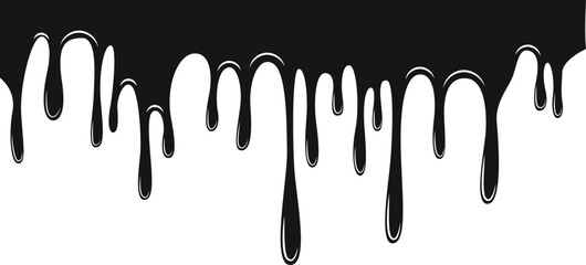 Continuous oil stream flowing downward in a smooth motion.