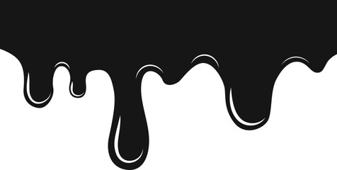 Oil seeping effect with slow-flowing, organic edges.