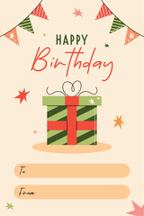 Gift Box Happy Birthday and Party Template