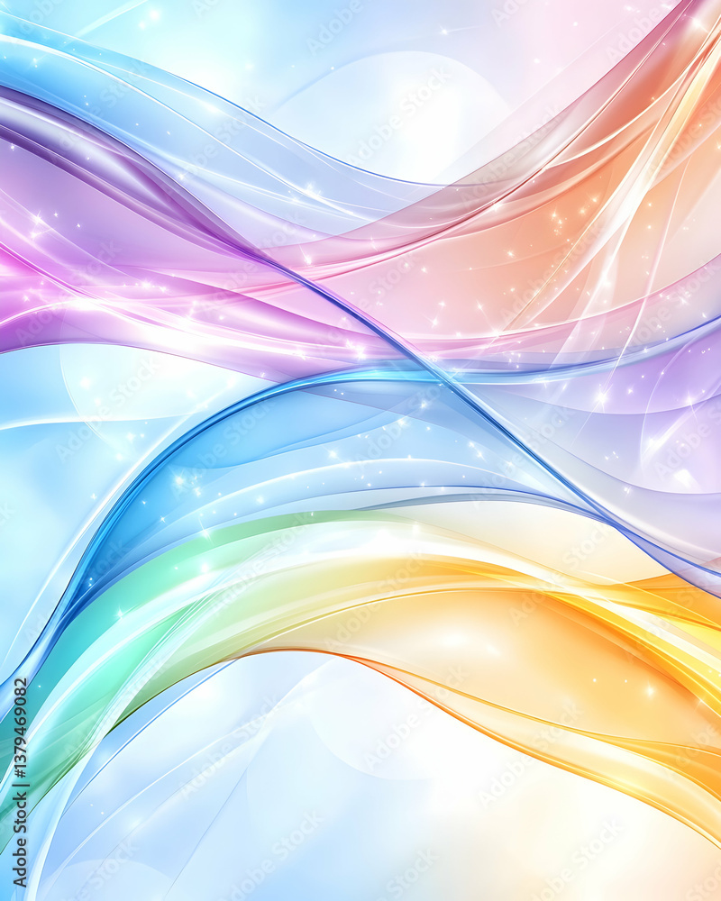Aufkleber abstract colorful wave background with sparkles