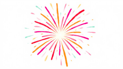 Obraz premium Colorful Firework Explosion Design with Vibrant Streaks and Dynamic Visual Energy for Celebratory Themes