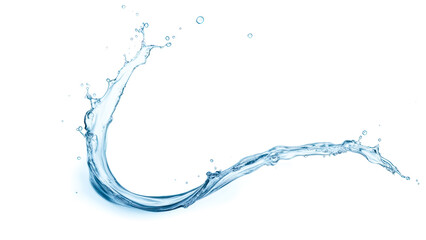 Dynamic Splash of Water Isolated on White Background Capturing Motion and Fluidity in High Resolution