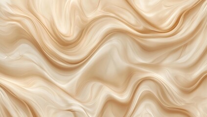 Abstract flowing marble design.  A smooth, flowing pattern of light beige and cream tones, resembling liquid marble or swirling silk.  Soft, elegant, and luxurious