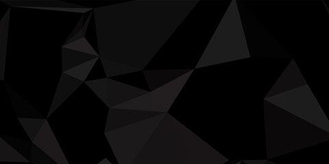 Black dark abstract polygonal template vector. Abstract glitter illustration with elegant design.