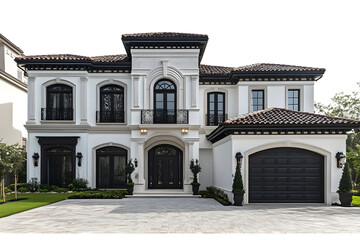 Luxury Home Exterior: Elegant Design, Grand Entrance, Driveway