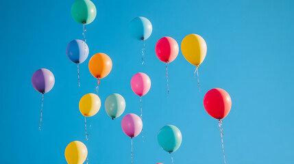 balloon, party, birthday, celebration, balloons, vector, fun, decoration, helium, air, color, holiday, illustration, colorful, yellow, happy, orange, flying, carnival, purple, design, pink, green, rub