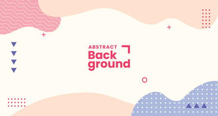 Abstract pastel color background with hand drawn textures, memphis style