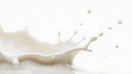 Splashes of Fresh Milk on White Surface Captured in High-Resolution Image for Food and Beverage Photography