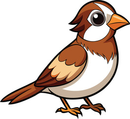 sporrow cartoon vector art