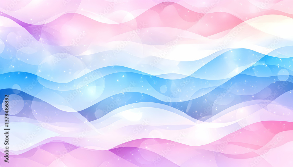 Aufkleber pastel wave abstract background with bokeh effect