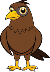 hawk cartoon vector art