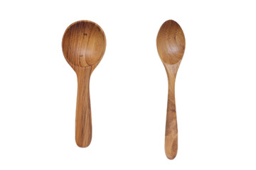 wooden kitchen utensils, spoon isolated 