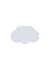 Simple hand-drawn illustration of clouds. It can represent cloudy weather.