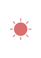 This is a simple illustration of the weather. This is an icon of sunny weather.