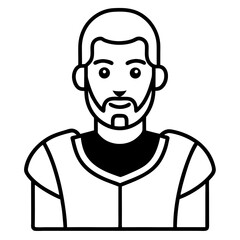 defender line art vector 
