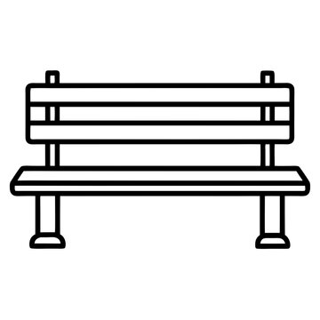 recommend clip art: bench line art vector 