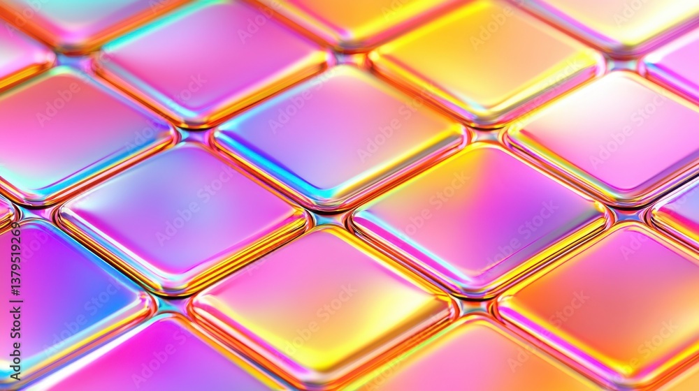 Poster colorful background featuring square patterns in abstract design representing modern art and digital