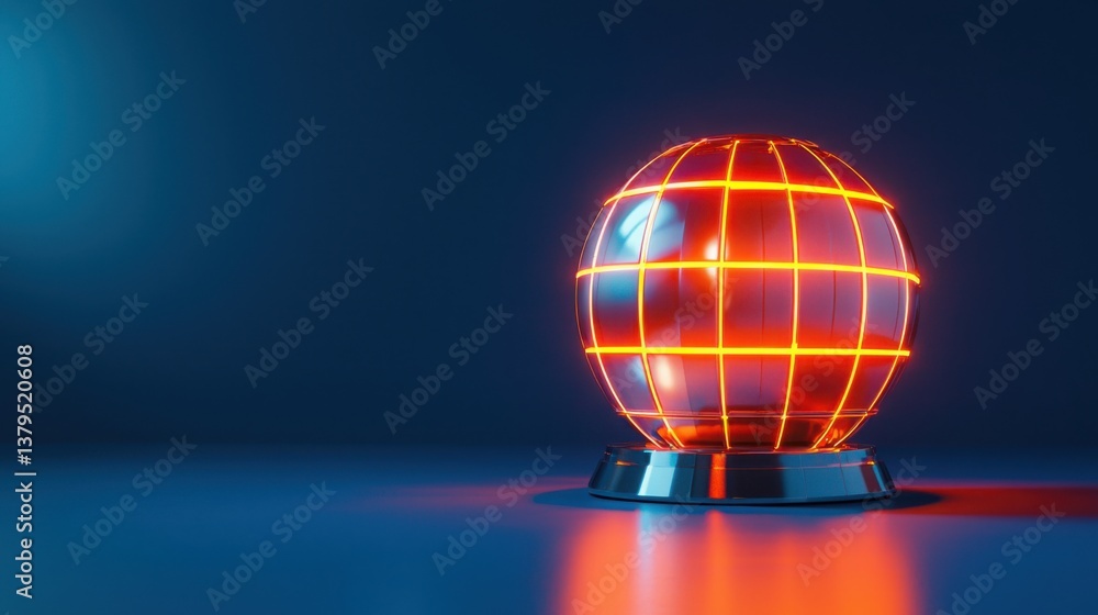Poster glowing orange light radiating warmth and energy in an abstract setting creating a captivating visua